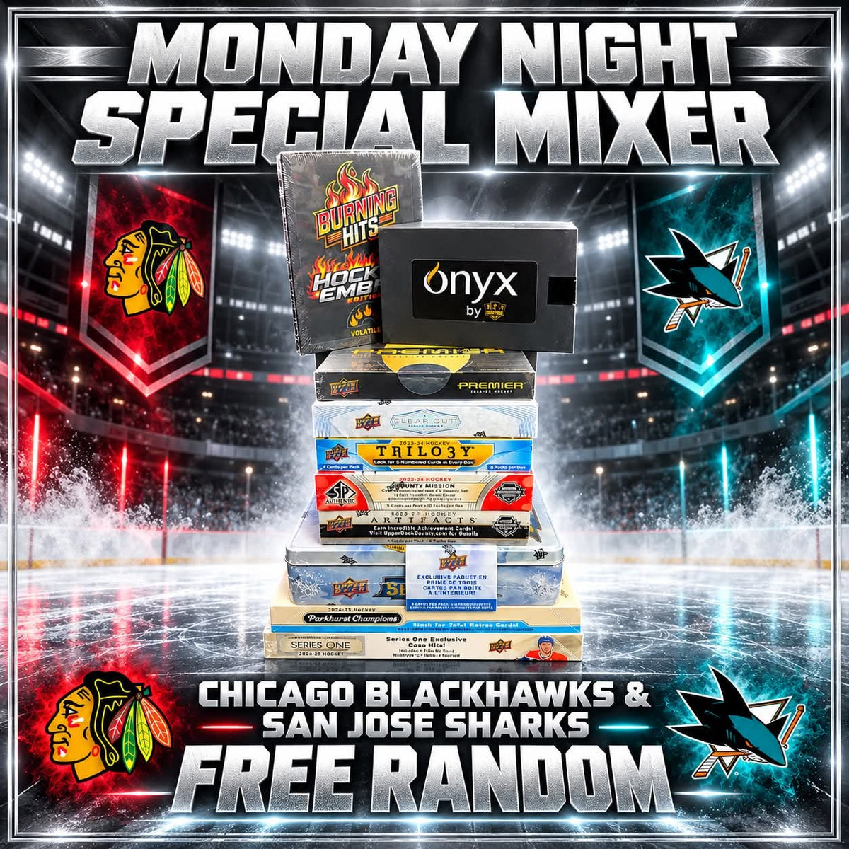 GB5544 NHL MONDAY NIGHT SPECIAL 10 BOX MIXER w/ PREMIER