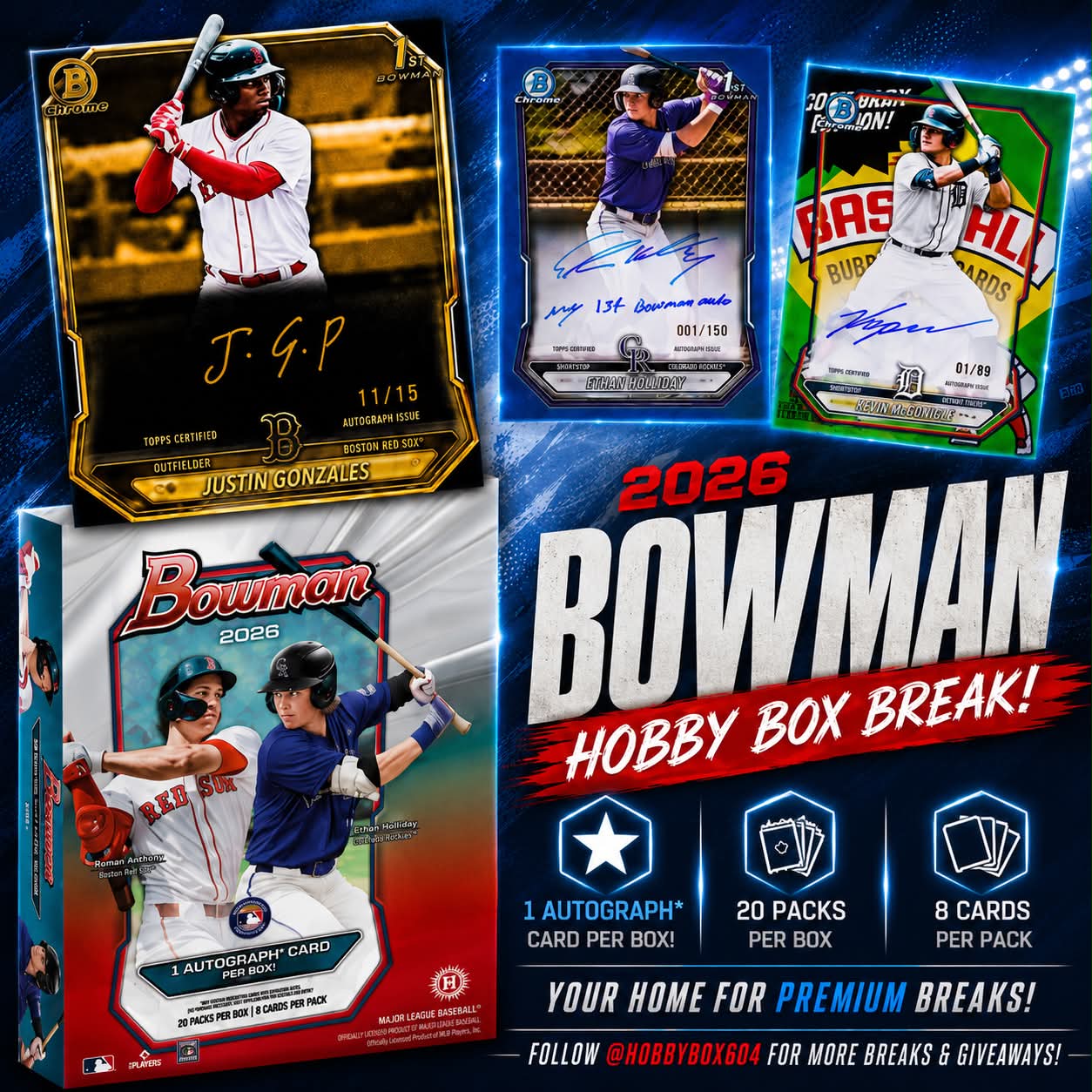 GB5291 MLB 2026 BOWMAN HOBBY TEAM RANDOM