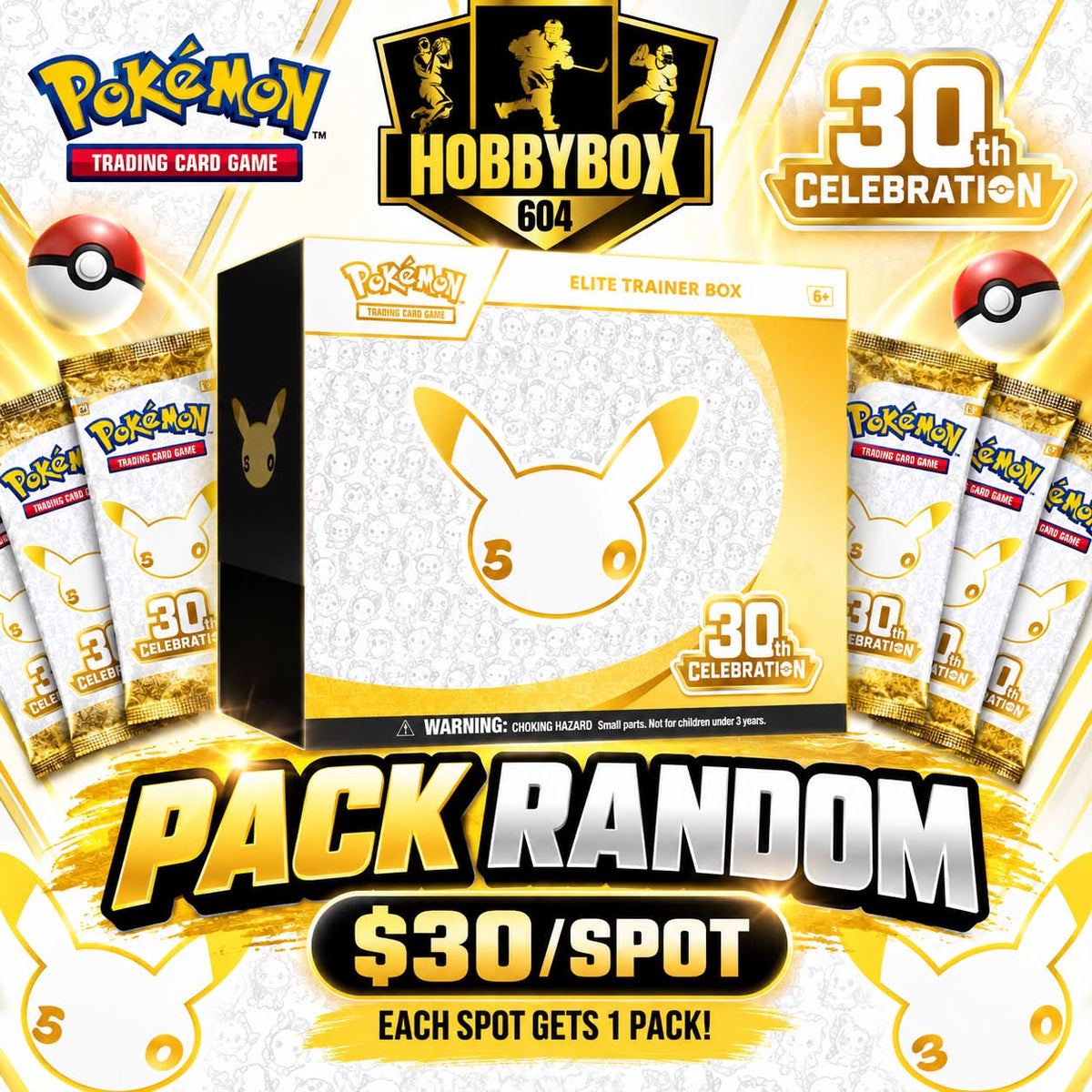 GB5472 POKEMON 30th ANNIVERSARY CELEBRATION ETB PACK RANDOM #1