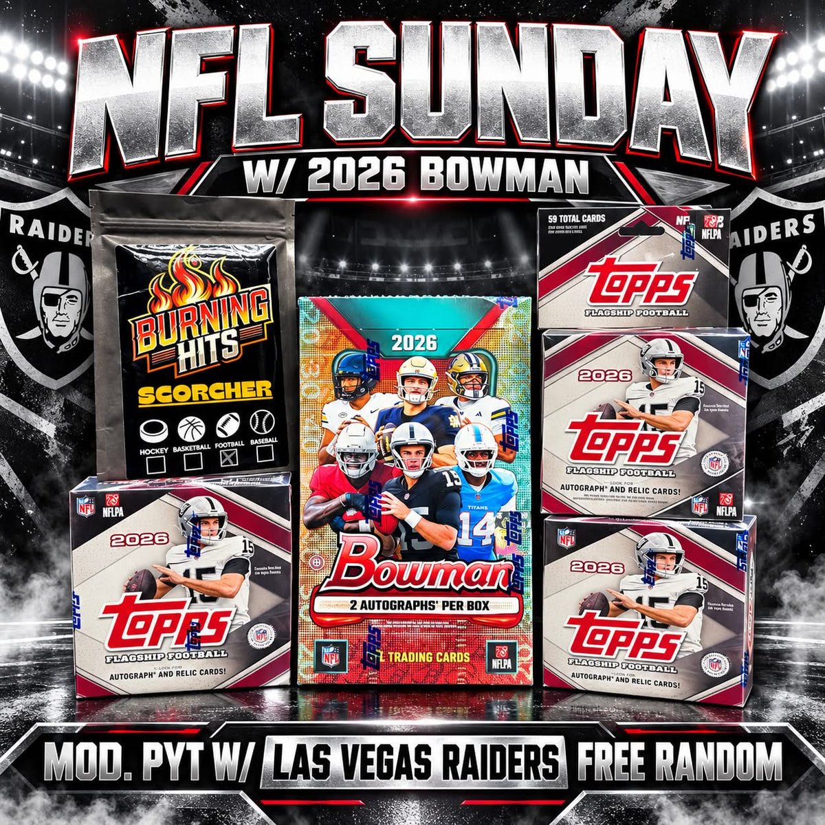 GB5533 NFL SUNDAY 5 BOX MIXER w/2026 BOWMAN