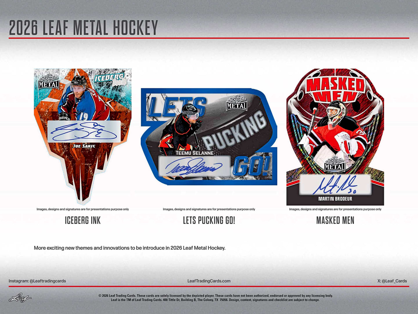 GB5294 NHL TGIF $20 SPECIAL w/ 2026 LEAF METAL