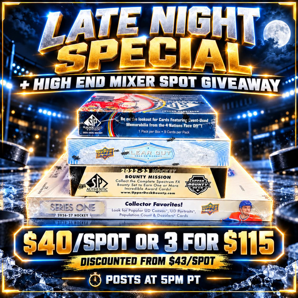GB5528 NHL LATE NIGHT SPECIAL + $209 SPOT GIVEAWAY IN GB5515 HIGH END MIXER