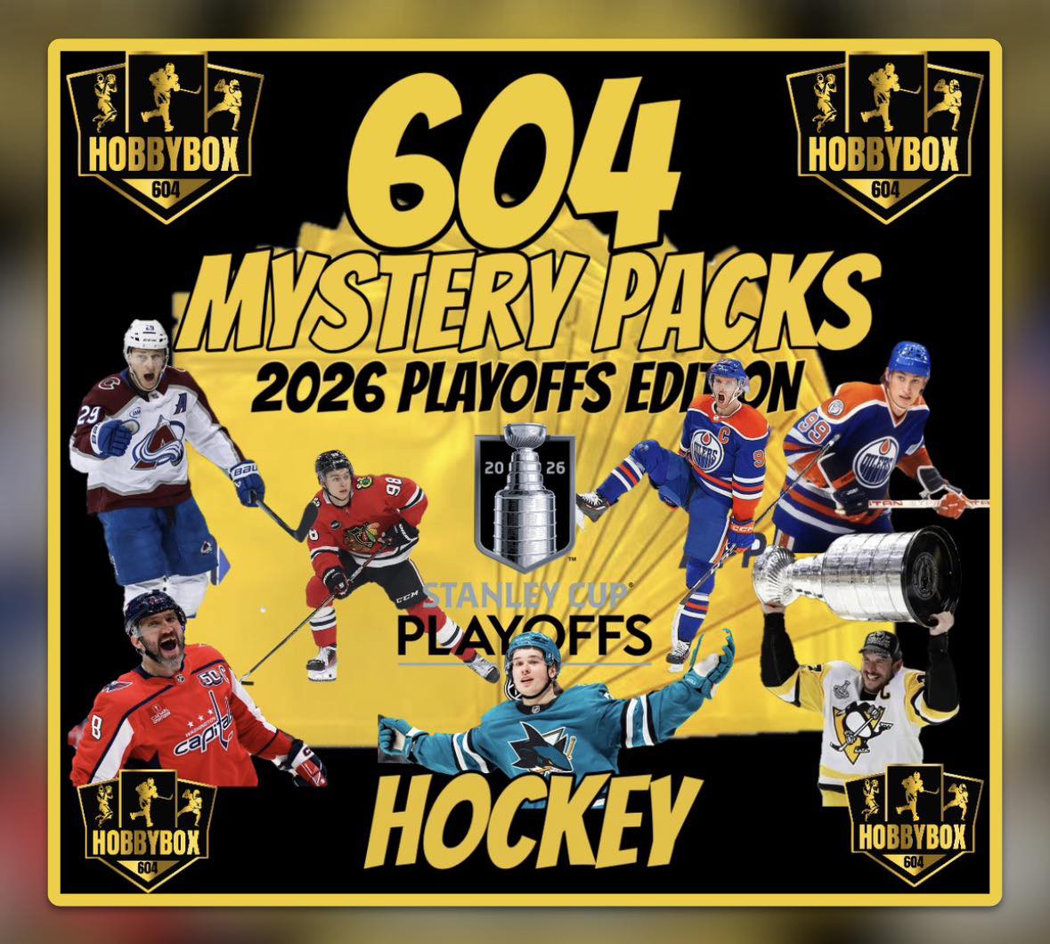 604 MYSTERY PACKS HOCKEY " 2026 STANLEY CUP PLAYOFFS EDITION "