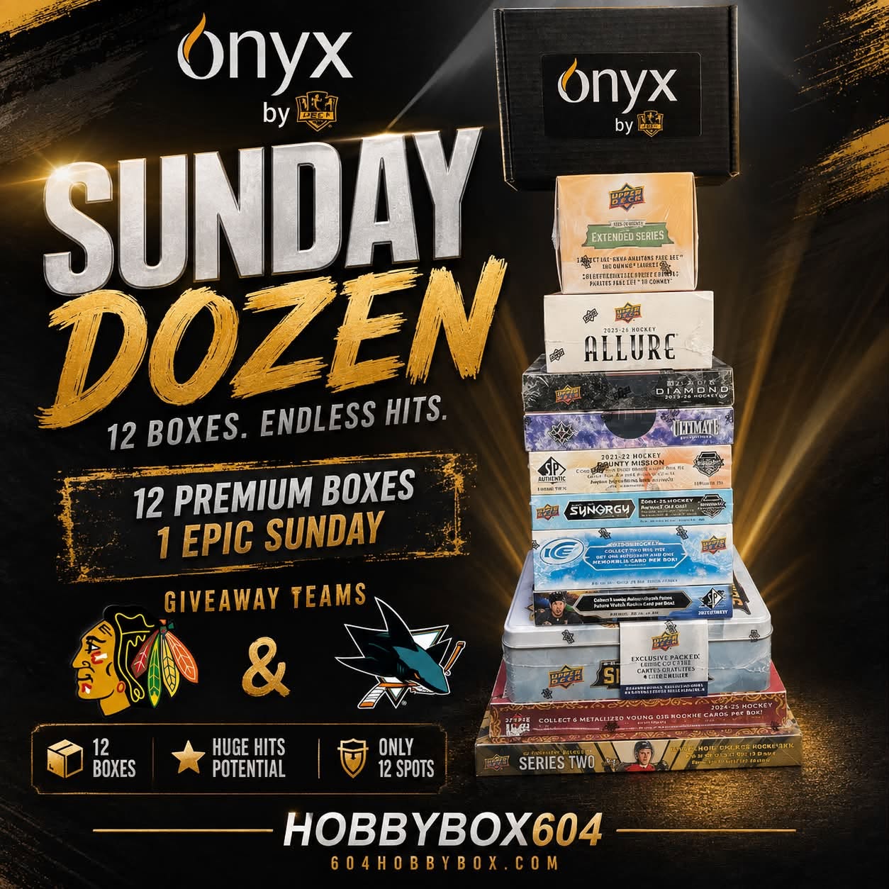 GB5400 NHL SUNDAY DOZEN 12 BOX MIXER