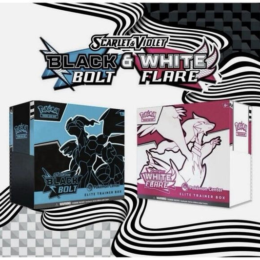 POKEMON BLACK BOLT & WHITE FLARE ELITE TRAINER BOX ETB (BOTH IN STOCK & LIMIT 1)