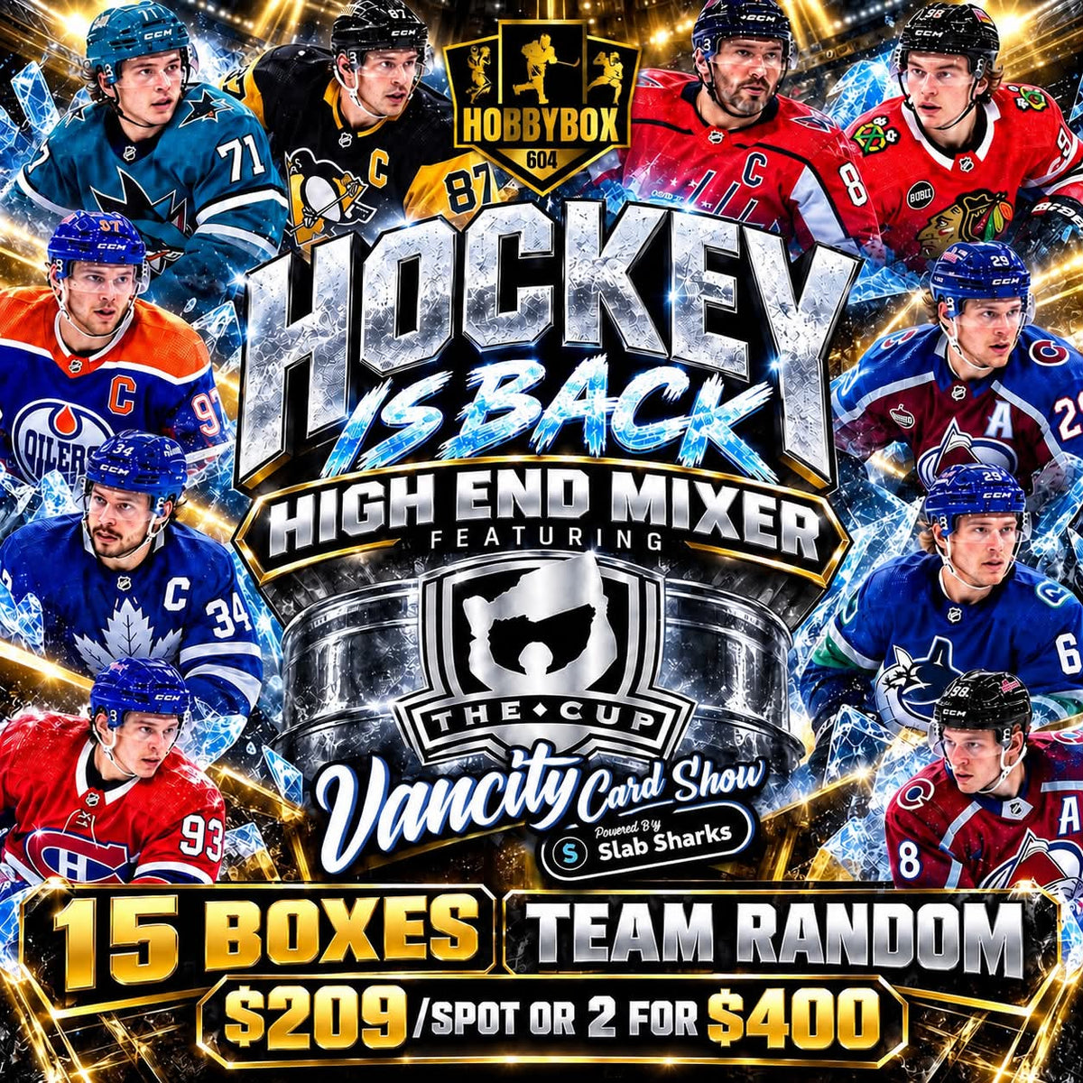 GB5515 NHL HOCKEY IS BACK! HIGH END 15 BOX MIXER w/ SPLENDOR & THE CUP