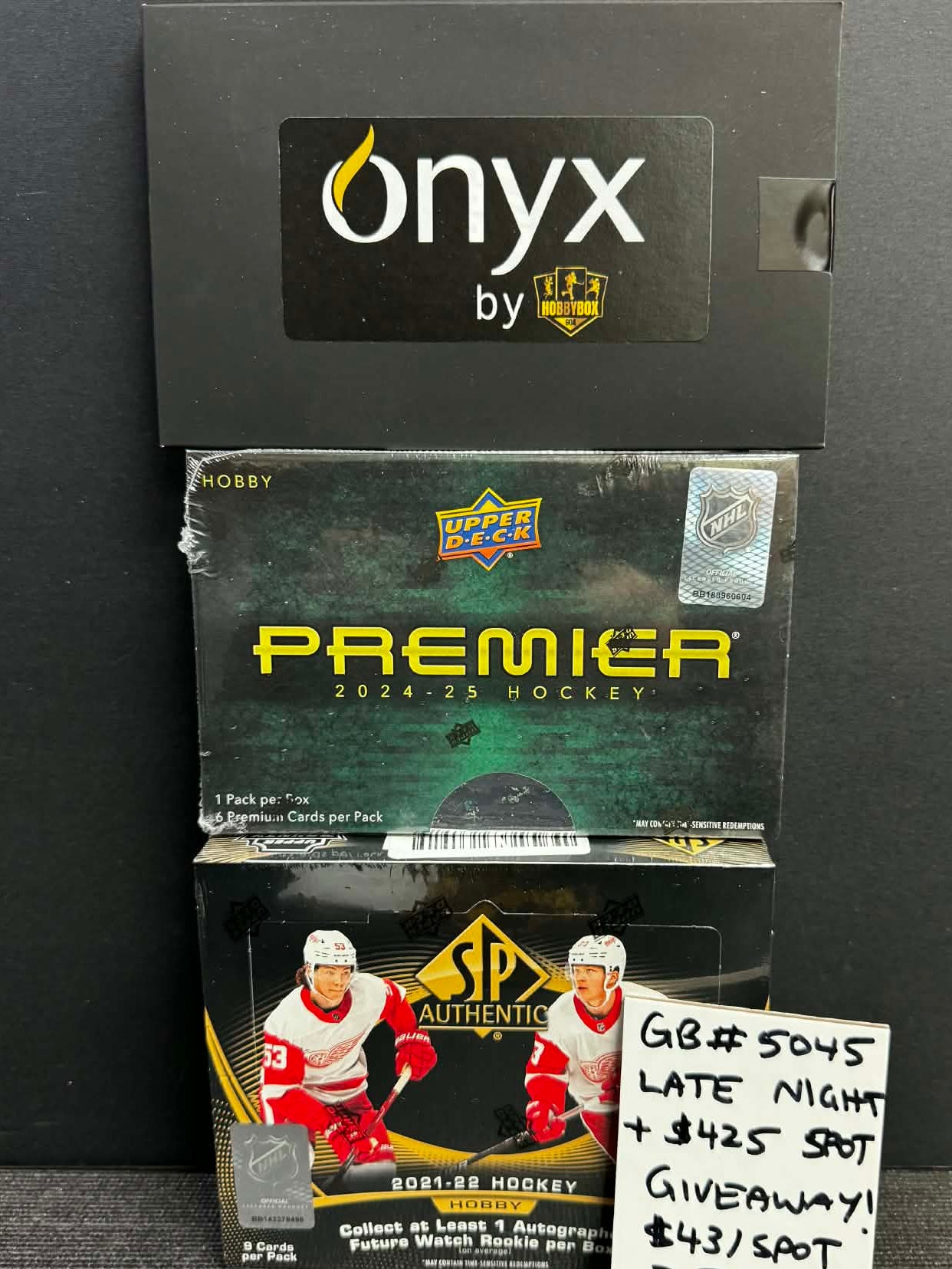 GB5045 NHL LATE NIGHT MIXER + $425 SPOT GIVEAWAY IN THE CUP/ONYX MEGA BREAK
