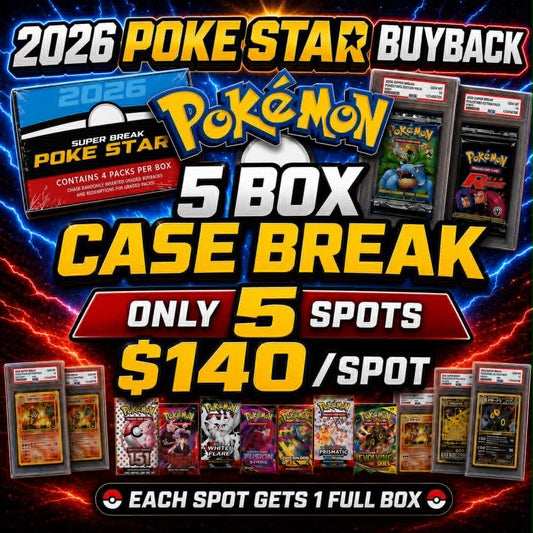 GB5299 POKEMON 2026 SUPER BREAK POKESTAR 5 BOX CASE #2 (LAST ONE)