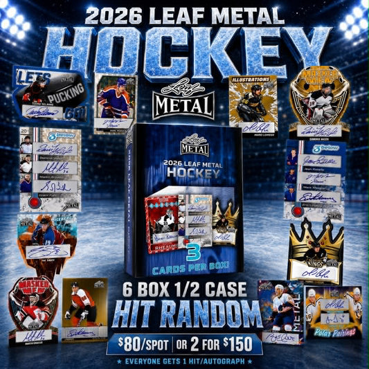 GB5296 NHL 2026 LEAF METAL HOCKEY 6 BOX 1/2 CASE HIT RANDOM