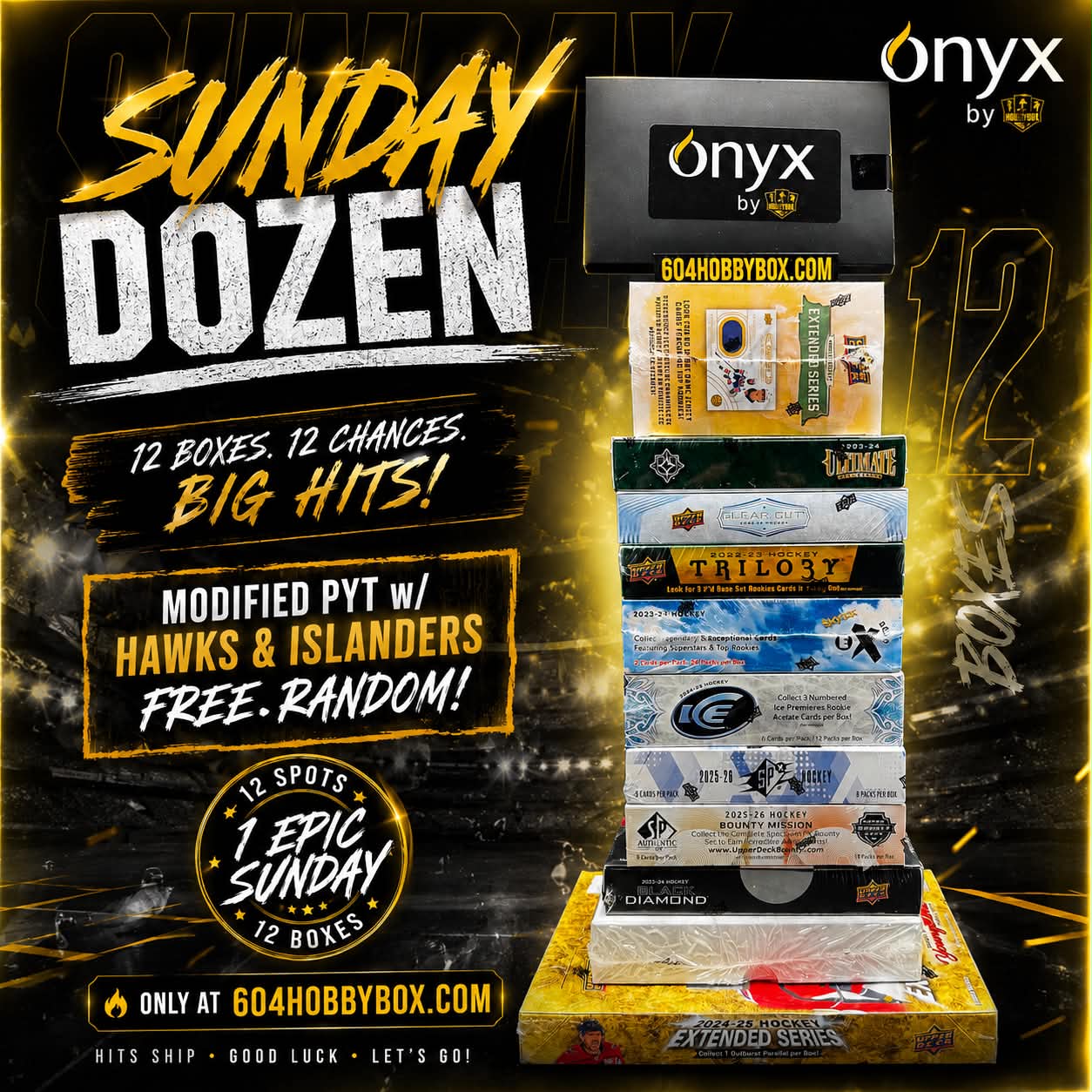 GB5353 NHL SUNDAY DOZEN 12 BOX MIXER MOD. PYT