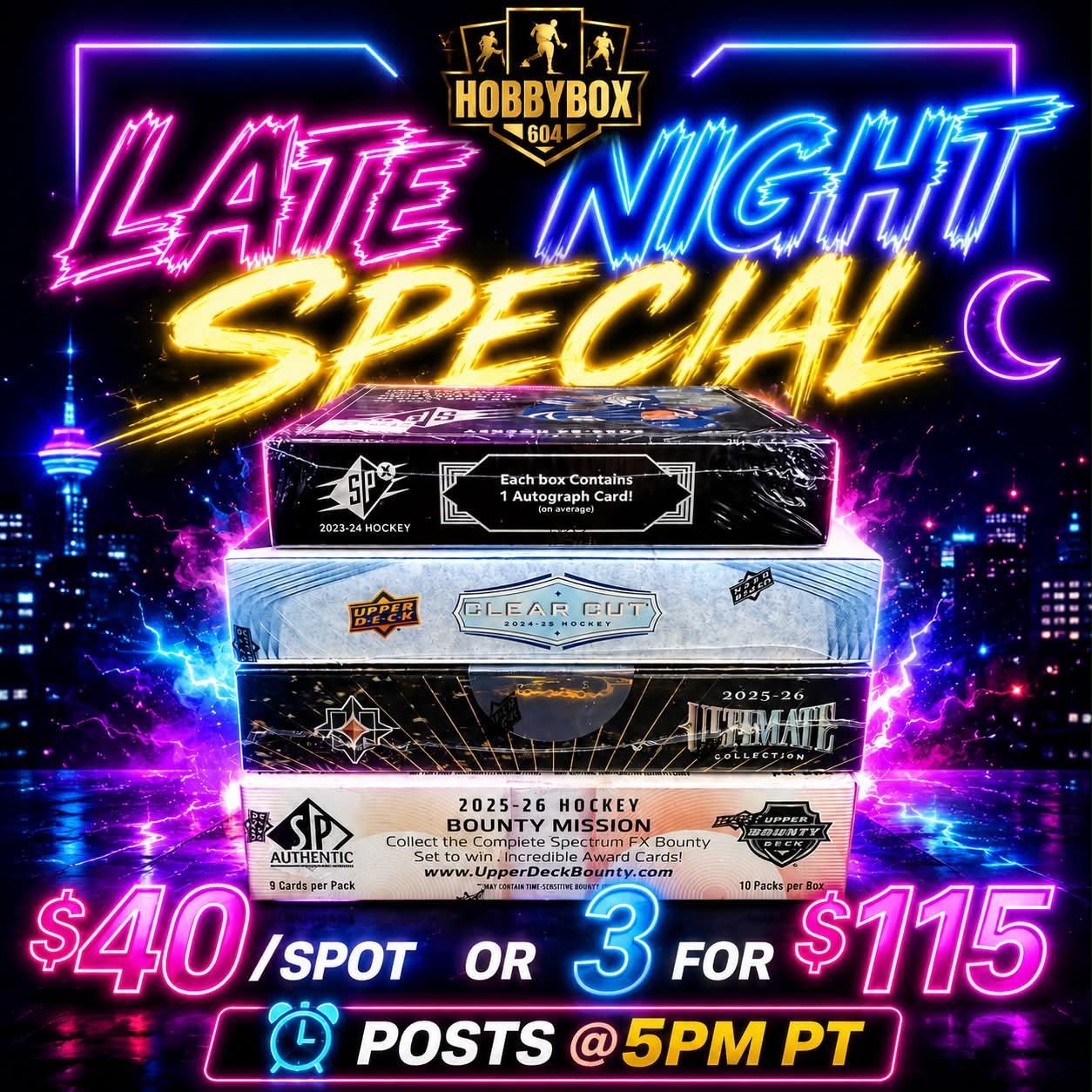 GB5372 NHL LATE NIGHT 4 BOX SPECIAL