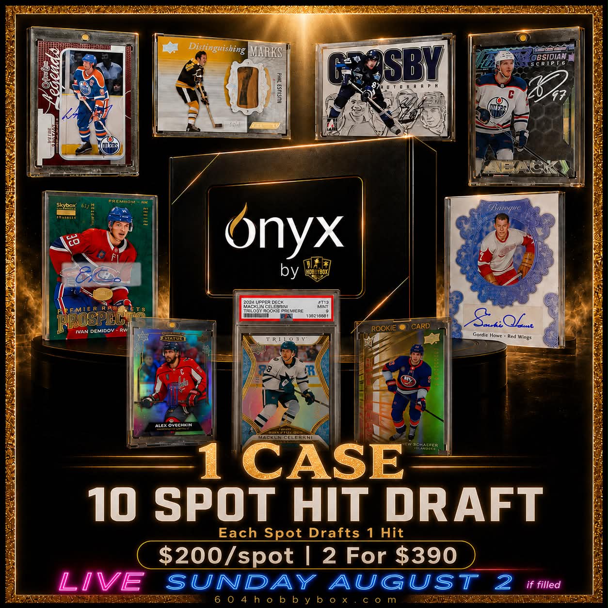 GB5395 NHL 2026 ONYX SERIES 5 CASE "HIT DRAFT"