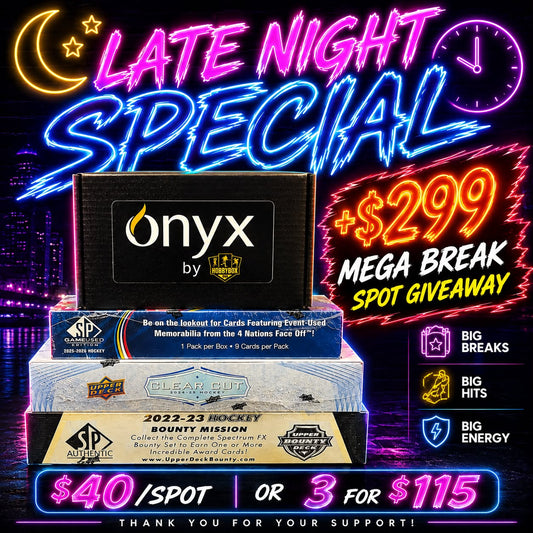 GB5414 NHL SUNDAY LATE NIGHT SPECIAL + $299 SPOT GIVEAWAY IN GB5500 SUPER BREAK 30 BOX MIXER