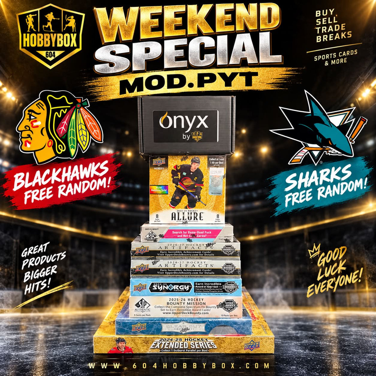 GB5477 NHL THE WEEKEND SPECIAL 10 BOX MIXER w/ ONYX SERIES 5