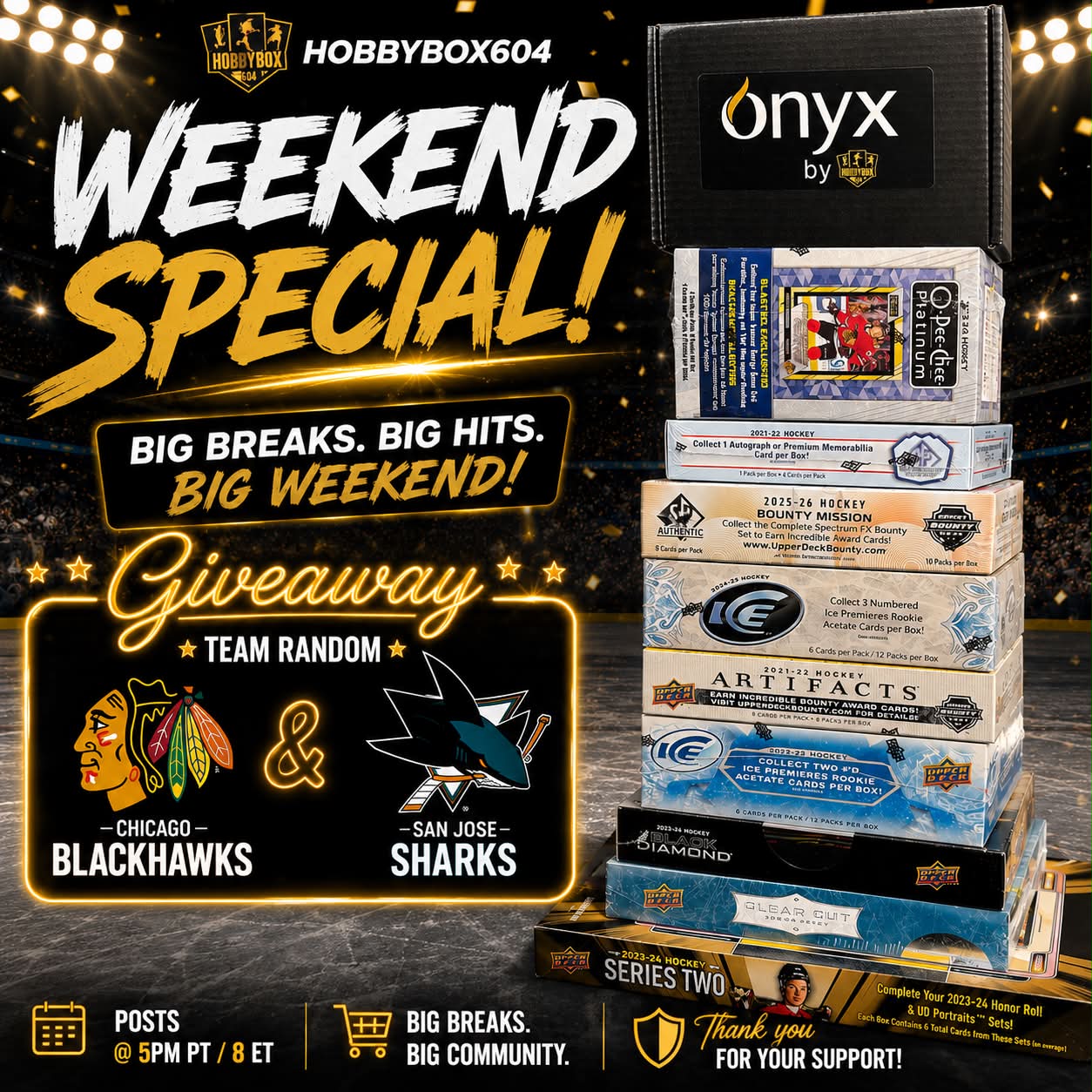 GB5435 NHL THE WEEKEND SPECIAL 10 BOX MIXER w/ ONYX SERIES 5