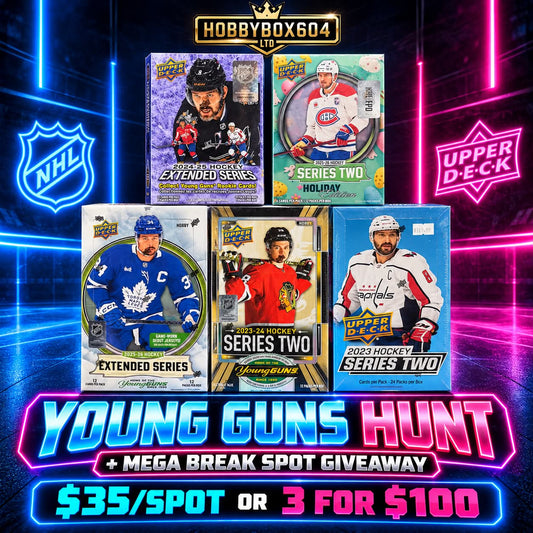GB5437 NHL YOUNG GUNS HUNT + $299 SPOT GIVEAWAY IN GB5500 MEGA BREAK 30 BOX MIXER (Copy)